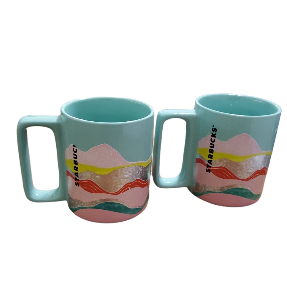 Set of 2 Starbucks 2019 Mugs One with misprint